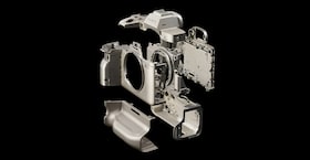 Exploded view of camera interior parts