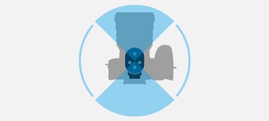 Illustration of Super-directional front plus rear directivity pattern