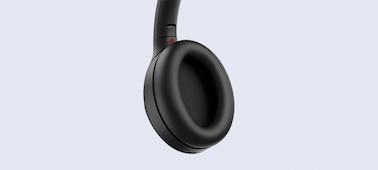 Close up on WH-1000XM4 headphones ear cup