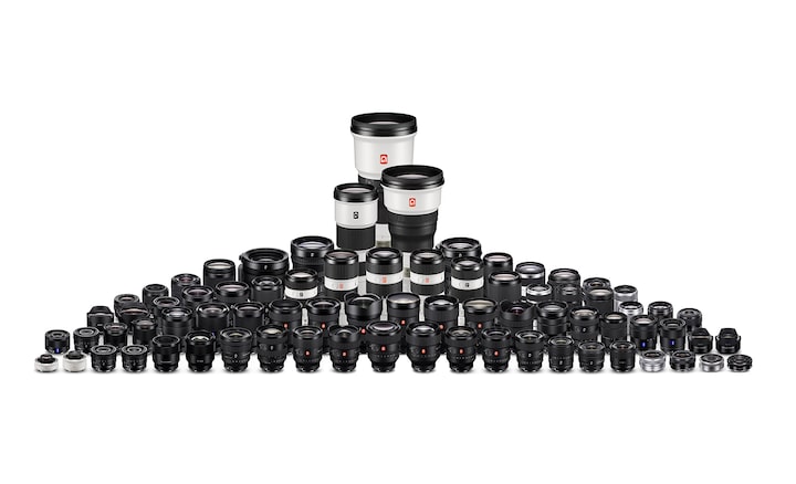 Image of all E-mount lenses