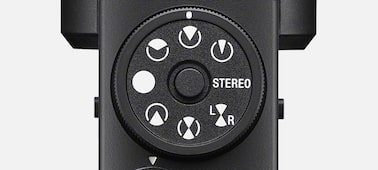 Product image showing view of directivity selector dial