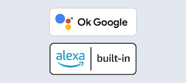 Logos for Google Assistant and Alexa built-in